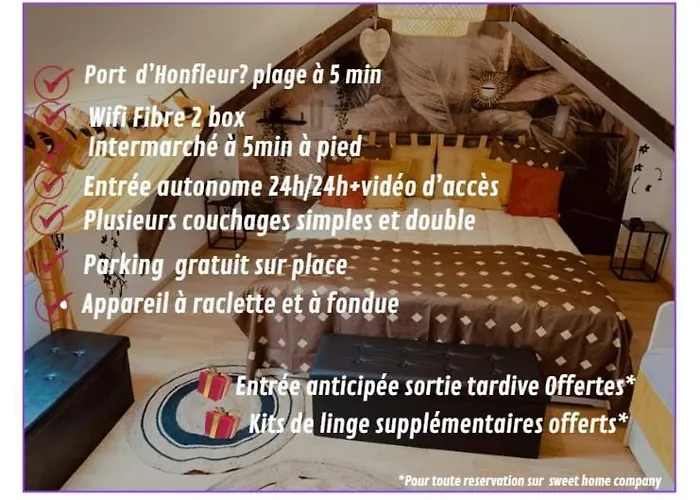 Le Cocon Honfleur Plage 10Min Apartament *